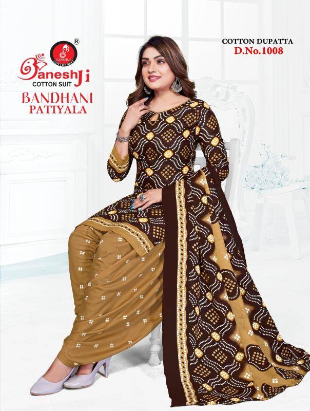 Ganeshji bandhani patiyala vol- 1 Wholeale Dress materials market in kolkata
